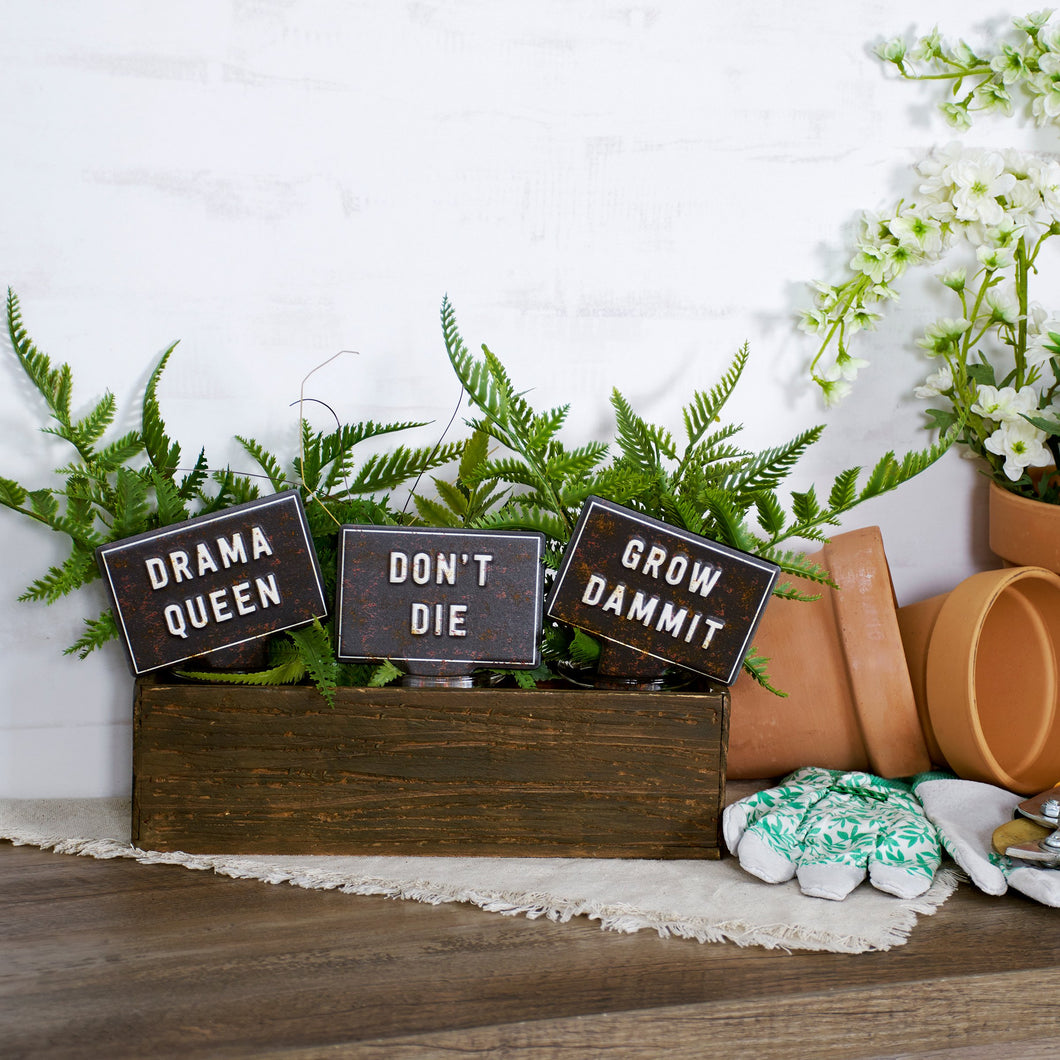 Drama Queen Garden Plant Marker Pick Set